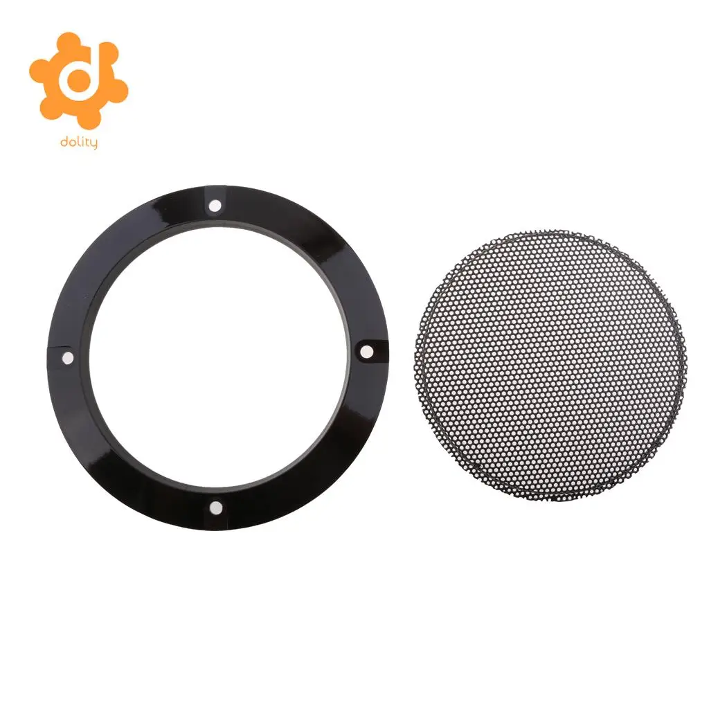 4 Inches Speaker Grills Cover Case with 4 pcs Screws for Speaker Mounting Home Audio DIY - 124mm Outer Diameter Black