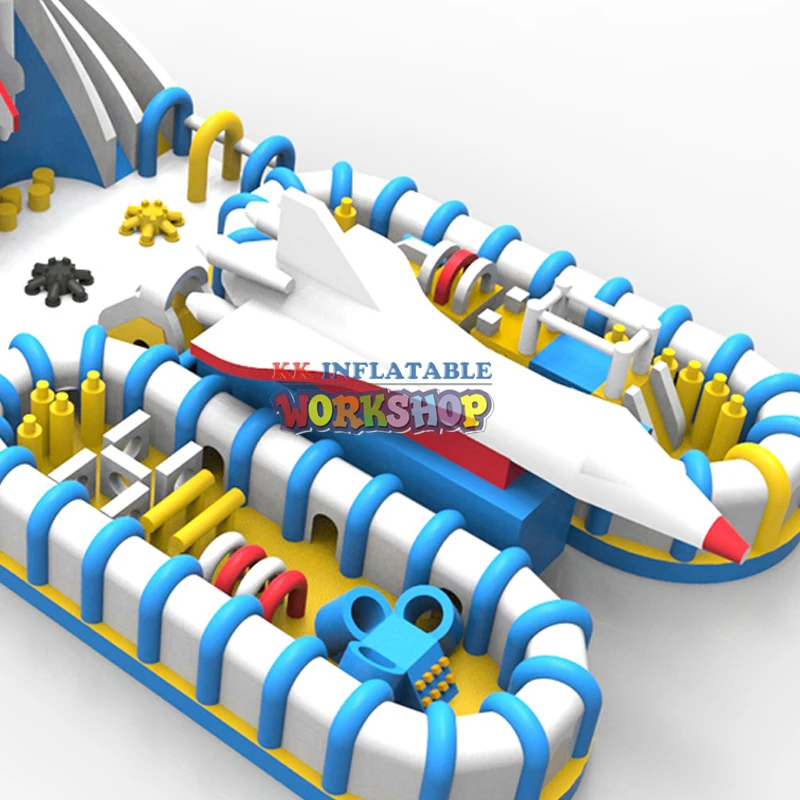 Надувной самолет препятствия в форме стрелки дети парк развлечений надувной сухой ourdoor парк