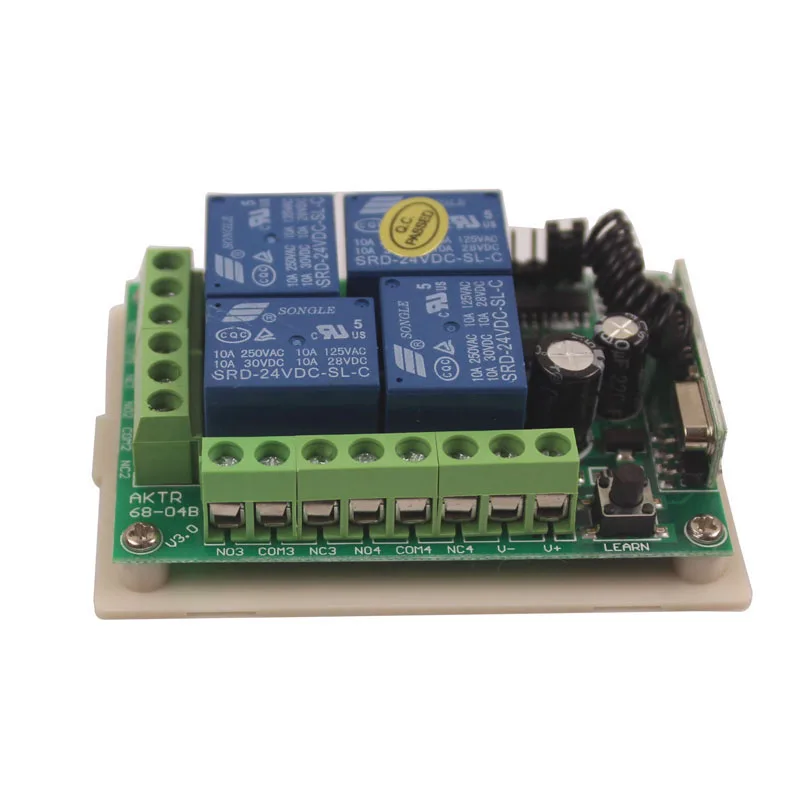100M 24V 4CH Wireless Smart Remote Switch Digital Smart Remote Control Relay Switch 24V 4 Channel Relays Module (9)