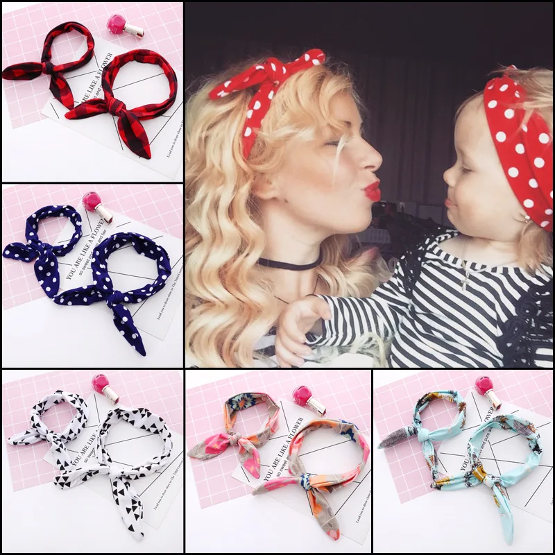 Colorfull Chiffon Bowknot Hairbands Elastic Hair Bands Knot Headbands for Women Girls Hair Accessories Headwear New Arrivals