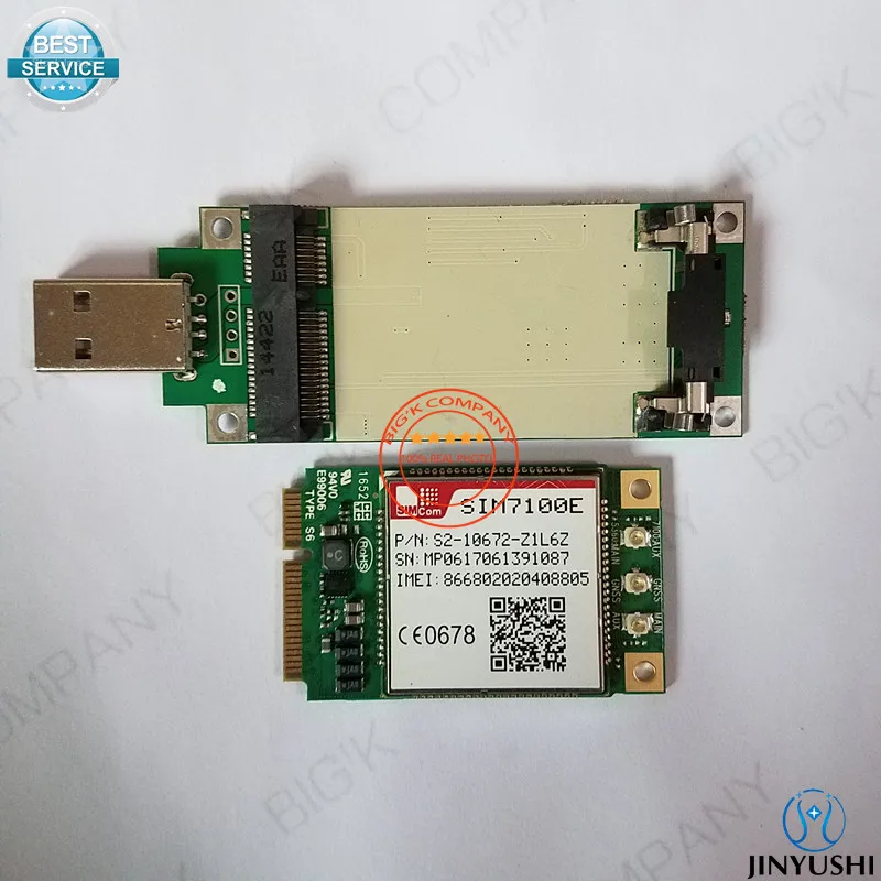 JINYUSHI for SIM7100E Mini Pcie Pcie to USB transfer card 100 New Original TDD LTE FDD