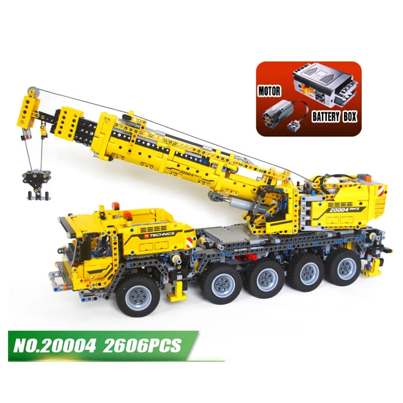 

DHL Free LEPIN 20004 In Stock Technic Car Motor Power Mobile Crane Mk II Model LEGOINGS Building Kits Blocks Bricks Kid Toys