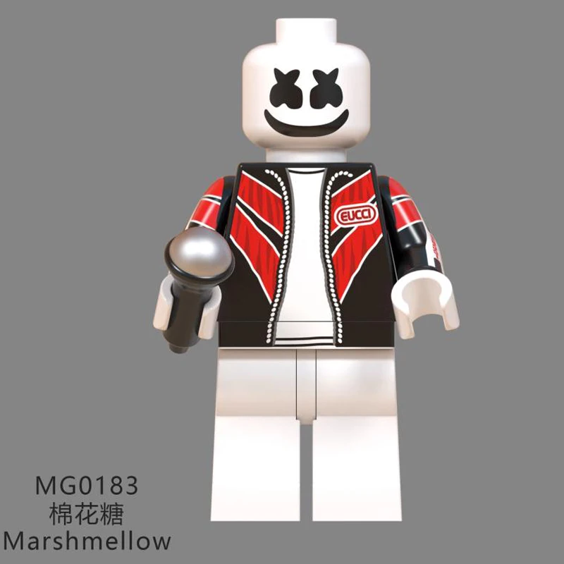 

DJ Doctom Marshmellow Freddie Mercury Lead Singer Queen Michael Jackson Figures Building Blocks Toys for Children MG0183