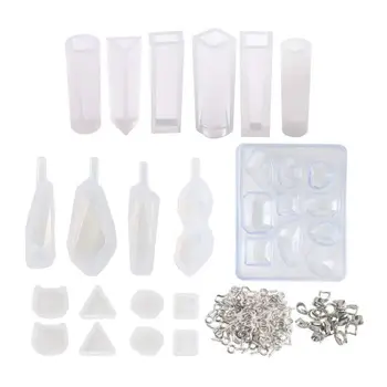 

1 Set Silicone Mold Materials Tools DIY Epoxy Resin Handmade Jewelry Making Pendant Cake Bakery Kit Mirror Molds Clasp W77