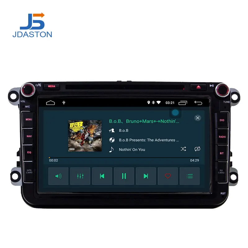 Flash Deal JDASTON 2 Din Android 9.0 Car Multimedia Radio GPS DVD Player for Volkswagen VW Passat B6 CC b7 Polo Golf 4 5 Tiguan Jetta BORA 2