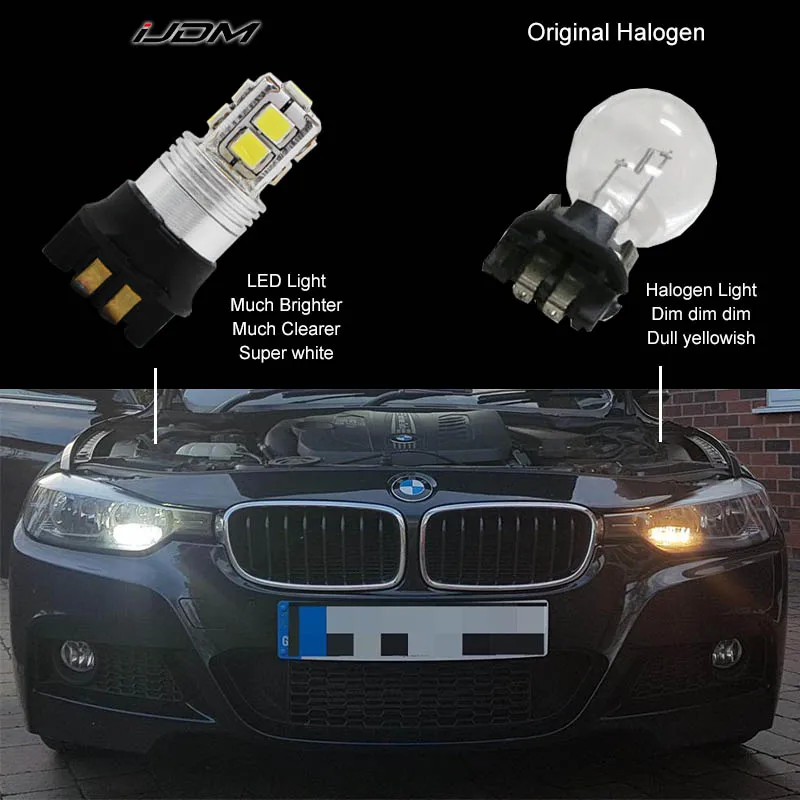 2) ксенон белый 36SMD-3014 PW24W PWY24W светодиодный лампы для Audi BMW peugeot Volvo VW указатели поворота или дневные ходовые огни