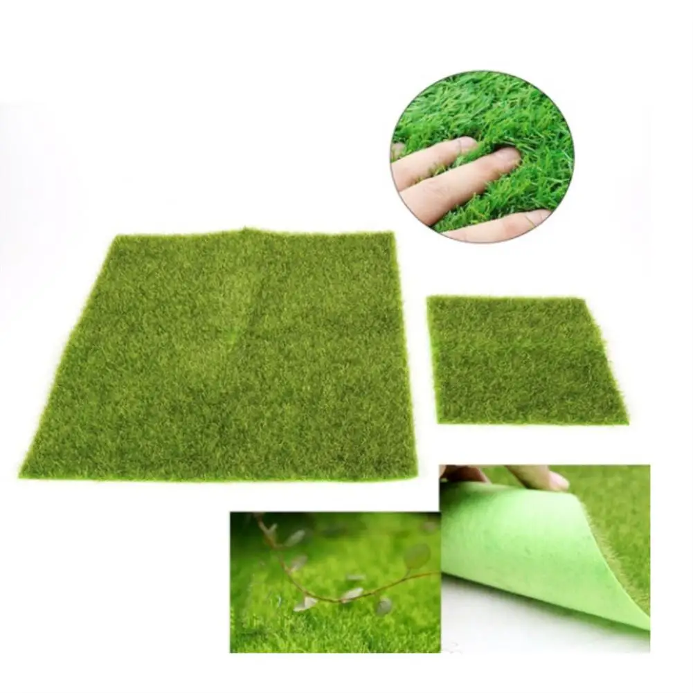 Поддельный мох DIY имитирует зеленое растение газон пейзаж для мини-украшения сада