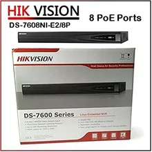 Free DHL HIk NVR DS-7608NI-E2/8P 8CH POE NVR for HD IP Camera 5 Megapixels Recording 8POE 2SATA Security Network Video Recorder
