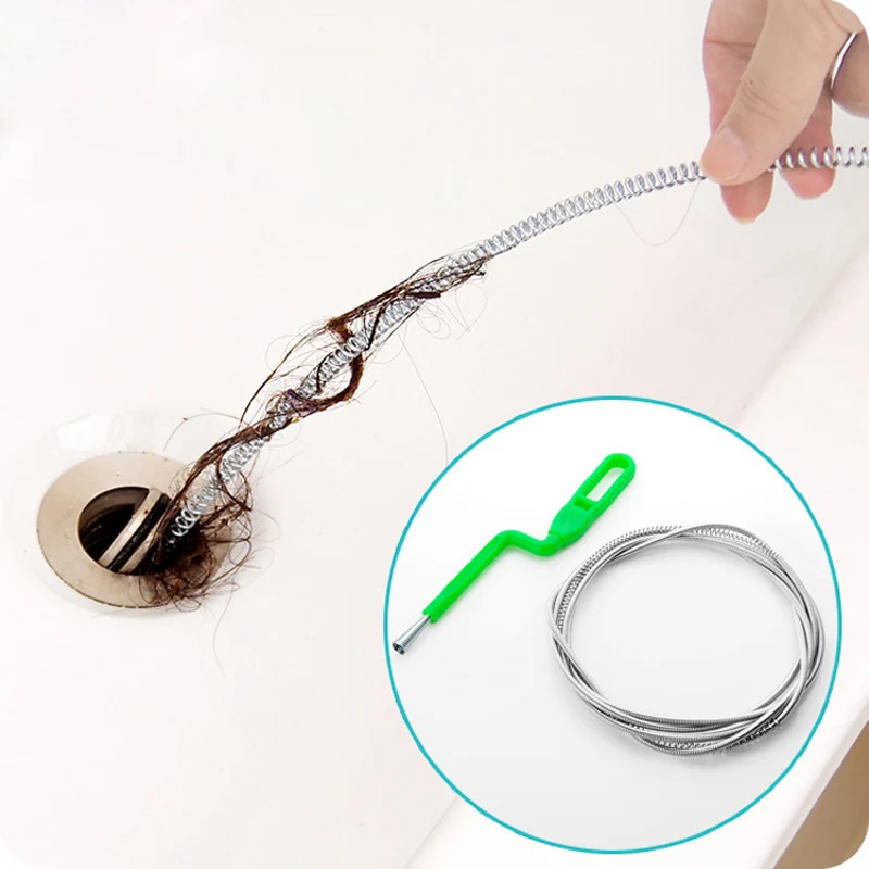 

Hand Type Wire Spring Drain Cleaner Hair Removal Tools Kitchen Drain Sink Cleaner