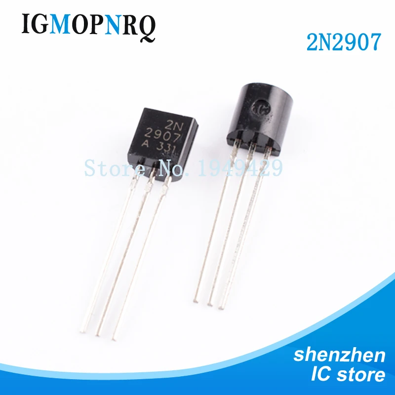 100 шт. 2N2907 TO-92 2N2907A 2907 биполярный Соединительный транзистор (BJT) PNP Новый |
