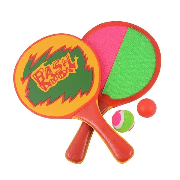 Outdoor Sports Dual Purpose Beach Racket And Sucker Sticky Ball Cricket Bat Training Ball