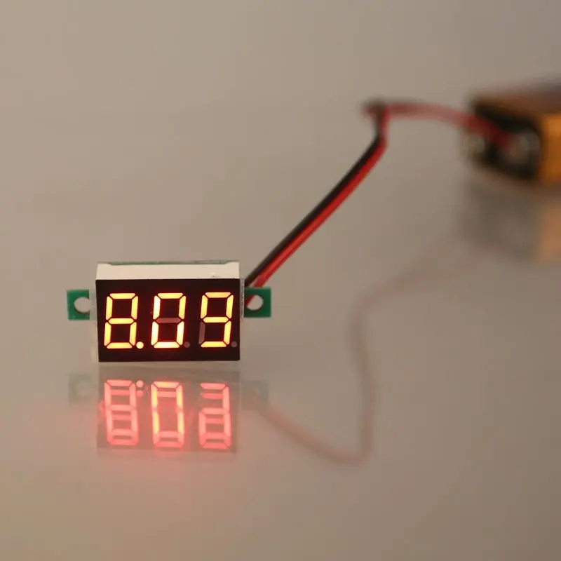 

0.36" Digital Voltmeter DC 4.5-30V 2 Wires Red LED Display Panel Voltage Meter