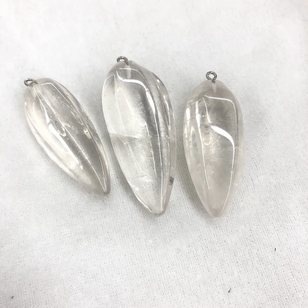 

Wholesale 10pcs Faceted Clear Quartz Rock Crystal Pendant,Chilli Shape Pendant For Gem Stone Jewelry Necklace,Approx 45mm