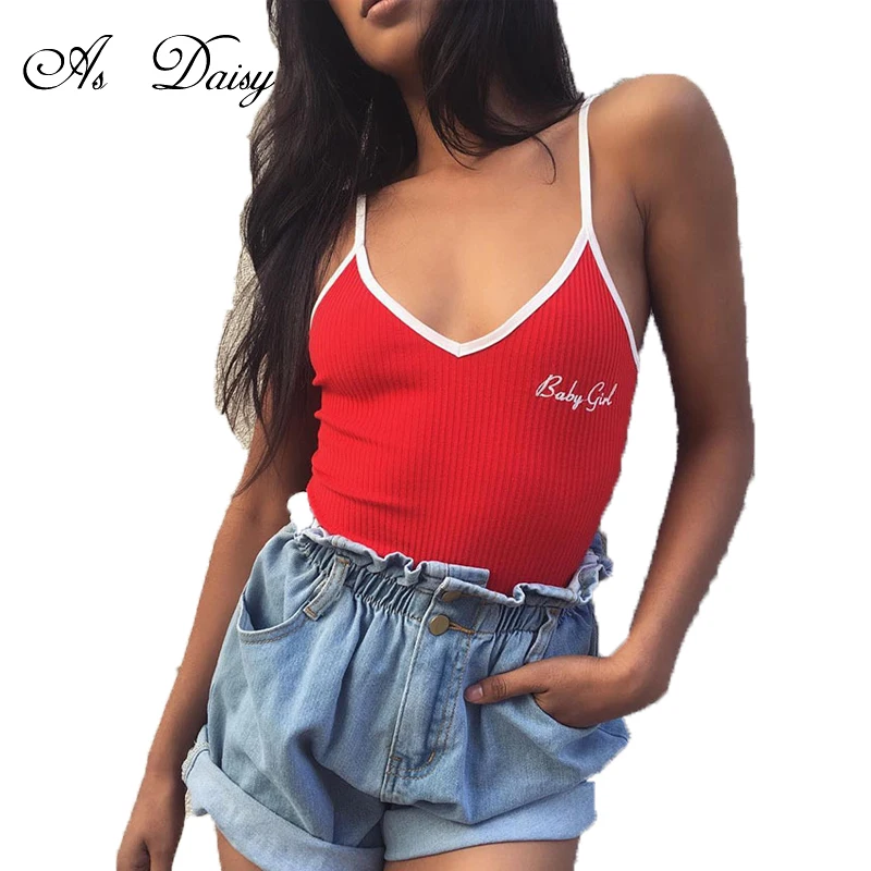 red bodysuit spaghetti strap