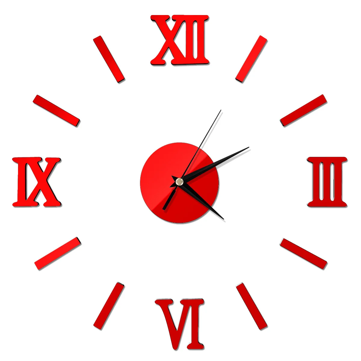 DIY 3D Wall Clock Mural Vinyl Removable Wall Stickers Home Modern Decal Crystal Mirror Vinyl Wall Art Sticker Decals