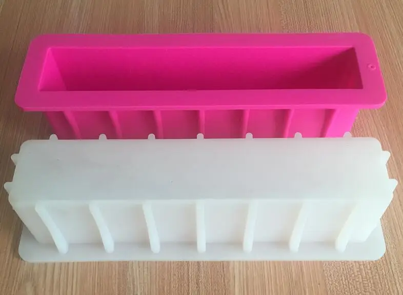 Tall 12\" Silicone Loaf Soap Mold Tall And Skinny Molds Toast Mousse Cake Tools Swirl Soap Mould