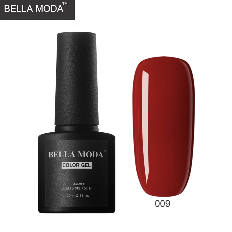 

BELLA MODA 10ml Red Color Gel Polish Varnish UV LED Lacquer Soak Off Gel Nail Polish