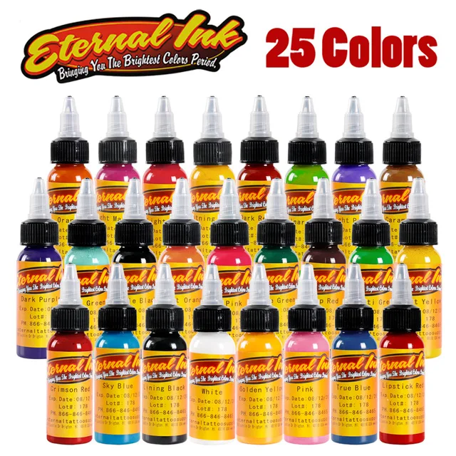 

DLD Tattoo Eternal Tattoo Ink Set 25 Colors Set 1oz