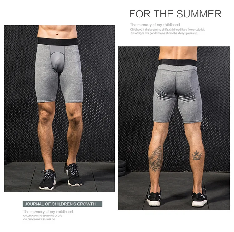 Мужские Компрессионные шорты спортивные для бега лайкра тренажерный зал короткие леггинсы брюки спортивные для мужчин ММА трусы эластичные