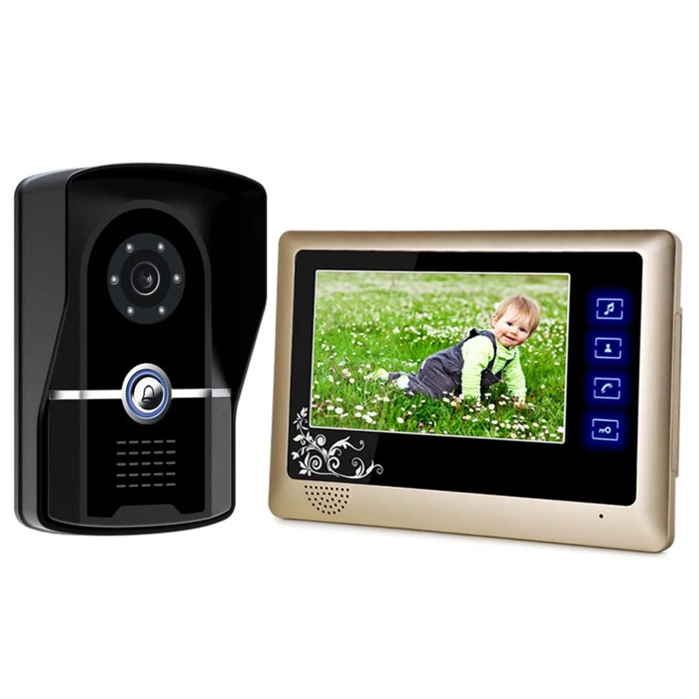 

7 Inch Touch Type Doorbell Indoor Machine Waterproof Electronic Visual Intelligent Night Vision For Home Electric Lock-control