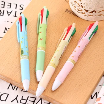 

1pc Four Color Ballpoint Pen Forest Style Ball Pen Student Korean Cute Multi Color Ballpoint pen