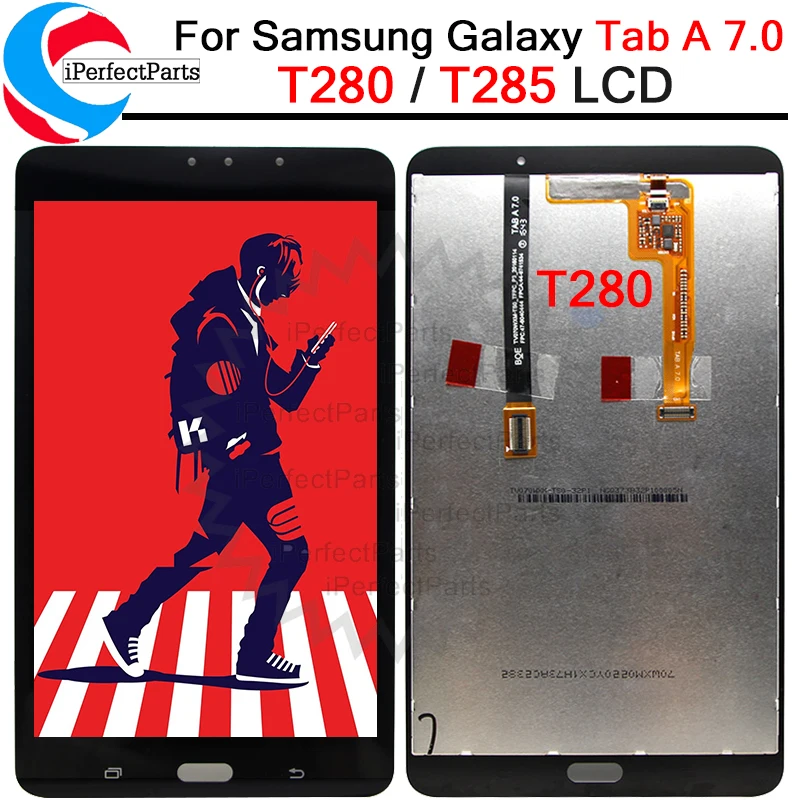 7'' LCD For Samsung Galaxy Tab A 7.0 2016 SM-T280 SM-T285 Display Touch Screen Digitizer Assembly Tablet PC Parts | Мобильные