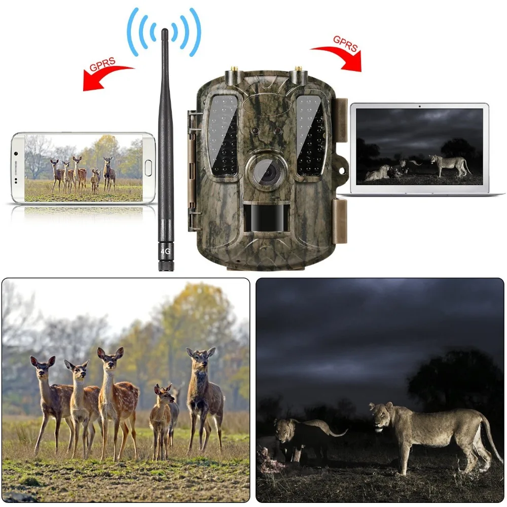 Последние 4G gps охотничий троп фотоловушки Фото 4G Animal животное Дикая камера ночного видения Открытый Охотник камера наблюдения