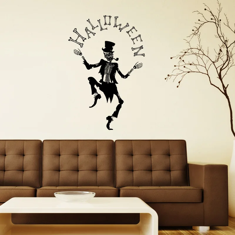 awoo popular dancing skull wall sticker decal halloween festival party decoration vinyl wall stickers decals home wall decor - Halloween Wall Decor awoo popular dancing skull wall sticker decal halloween festival party decoration vinyl wall stickers decals home wall decor - Halloween Wall Decor