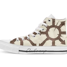 Эродированный хаос дизайн дышащая Повседневная Высокая обувь на шнуровке холщовая обувь кеды