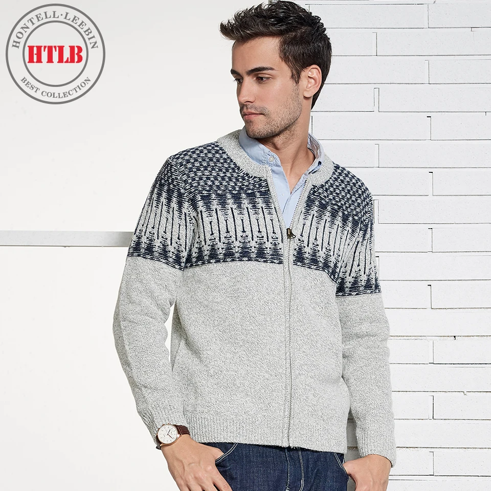 

HTLB Winter New Arrival Thick Sweater Cardigan Coat Men Brand Clothing 3D Pattern Cardigans Casual Fashion Zipper Sweaters Men