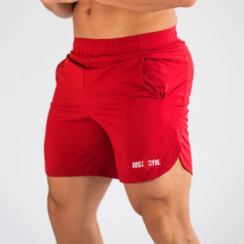 Новый бренд Just Gyms фитнес свободные шорты спортивные штаны летние быстросохнущие короткие мужские брюки повседневные пляжные спортивные