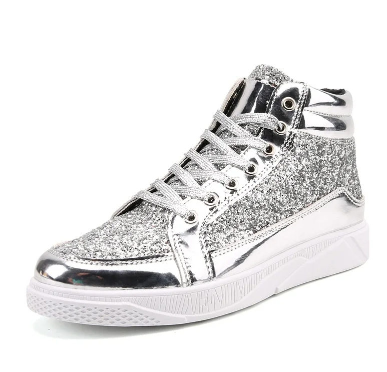 white and silver designer shoes