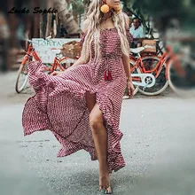 High waist Ladies Plus size Sexy beach dresses 2019 Summer cotton blend Splicing irregular Fork opening Dress women Skinny Dress