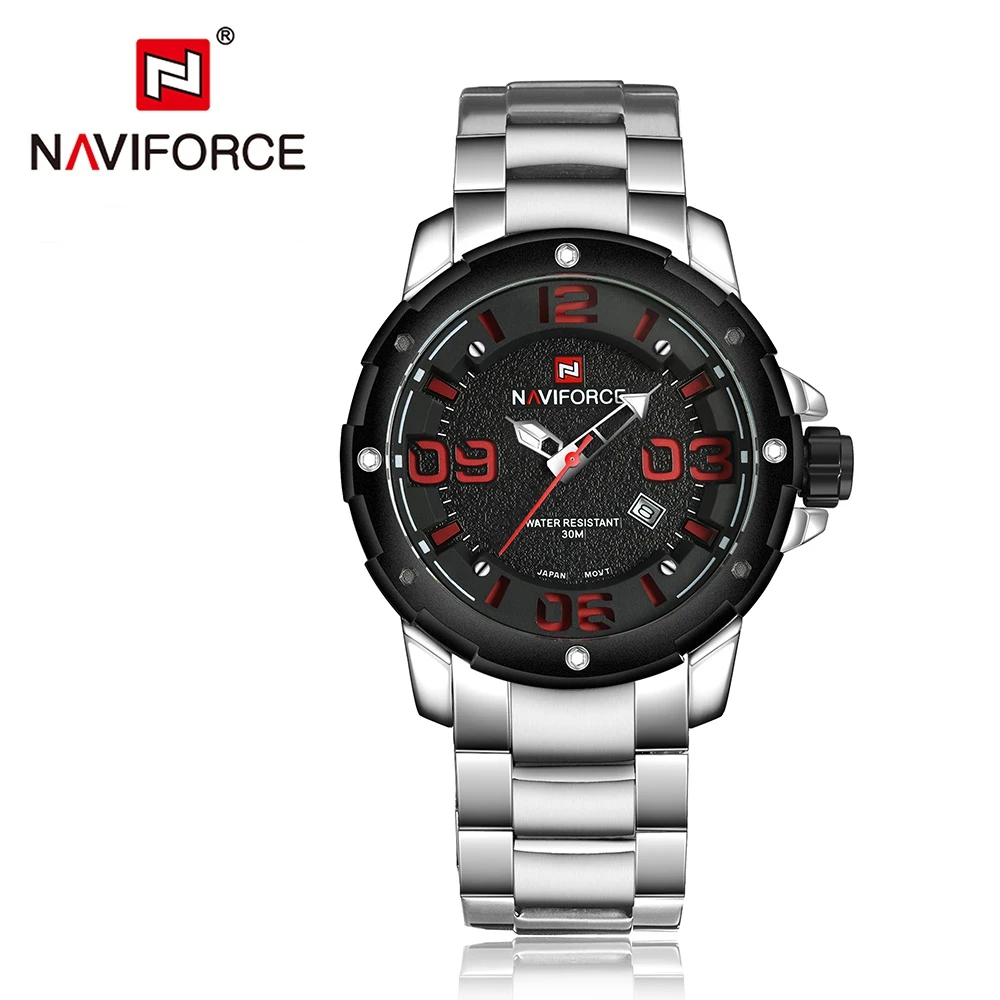 

NAVIFORCE 9078 Watches Men Top Luxury Brand Military Sports Watches Quartz Wristwatches Clock Luminous Men's Watch Reloj Hombre