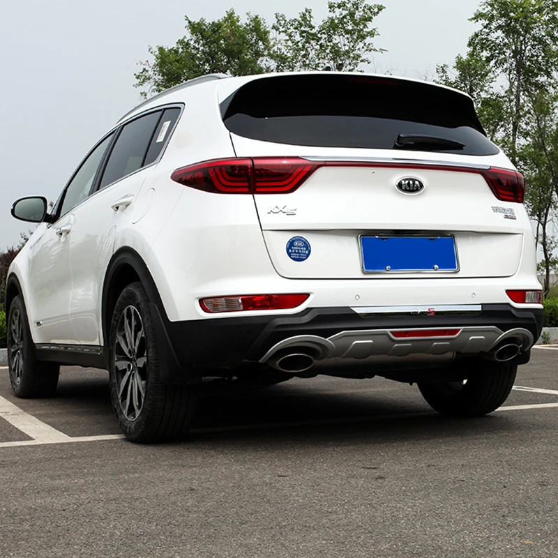 Подходит для Kia Sportage KX5 Передний+ задний бампер диффузор бамперы для губ защитная накладка ABS хромированная отделка 2PES