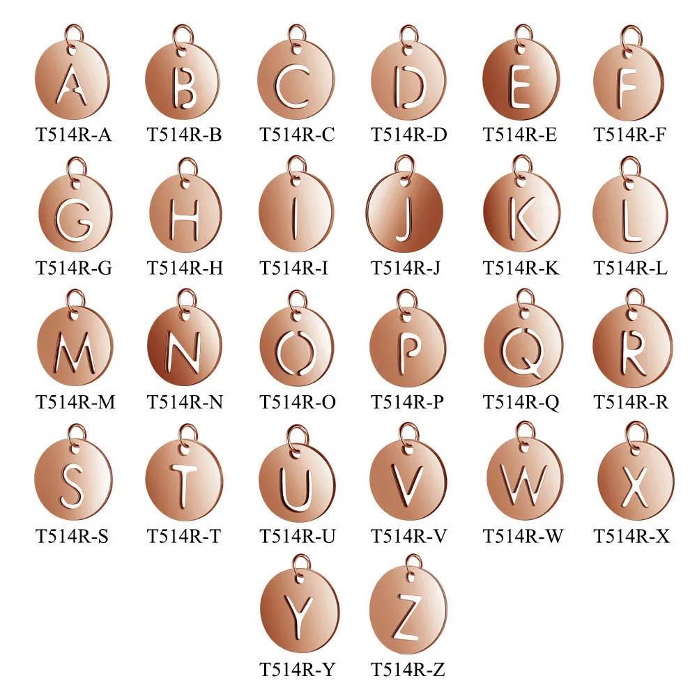 5 шт./партия 316L из нержавеющей стали круглые инициалы Буквы Алфавита Шарм A до Z английская буква кулон с петлей для самодельных украшений