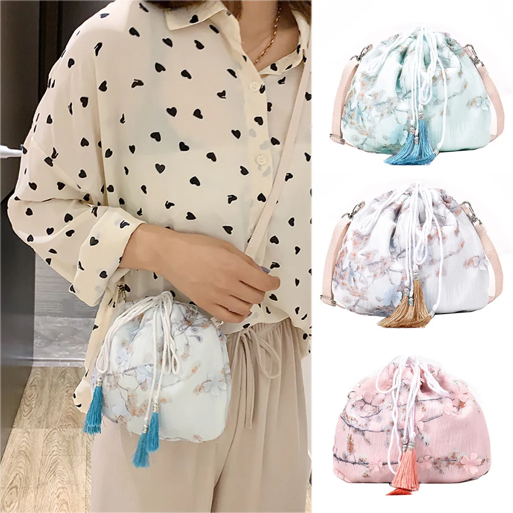 Women Joker Chic Crossbody Fashion One Shoulder Drawstring Dumplings Bag Fresh Lady Elegant Bolsa Feminina 2019 Moda Saco 50 | Багаж и
