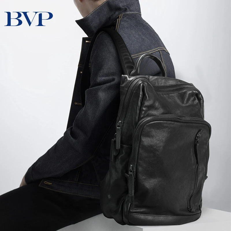 BVP Beroemde Brand Design Mannelijke Rugzak Koe Lederen & Waterdicht Doek Bag Pack 15 Inch Laptop Zakelijke Tas Mannen Reizen bag Nieuwe 50 BVP Beroemde Brand Design Mannelijke Rugzak Koe Lederen & Waterdicht Doek Bag Pack 15 Inch Laptop Zakelijke Tas Mannen Reizen bag Nieuwe 50