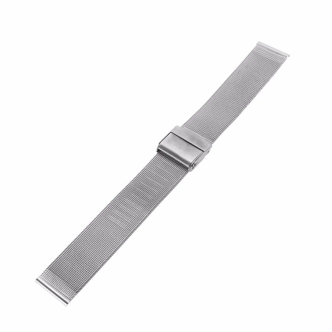 Shellhard 4 Colors Stainless Steel Mesh Wristband Band Buckle Luxury Mesh Watch Strap 12mm-22mm For Replacement WatchBand