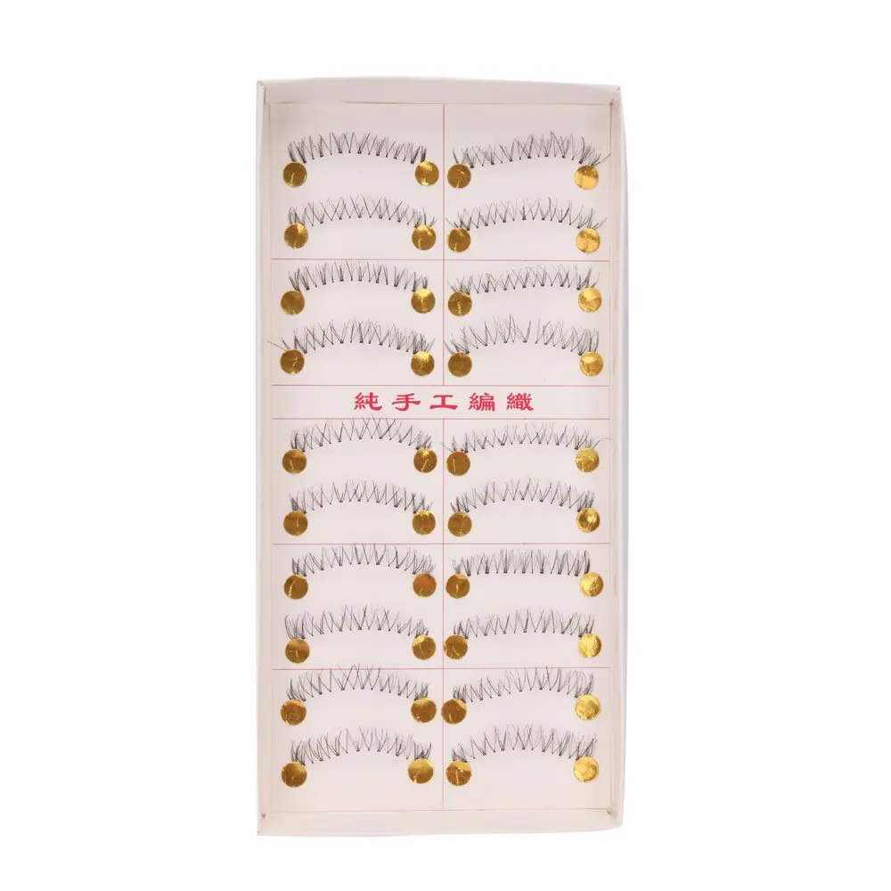 

10 Pairs of 8mm Cross Style Makeup Cosmetic Reusable Bottom Lower False Eyelashes Fake Eye Lash