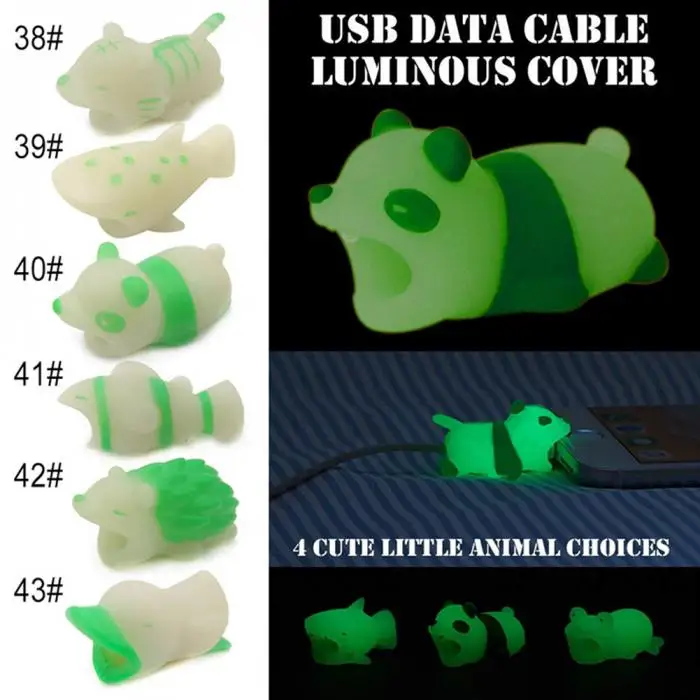 Кабель протектор милая форма животных защиты предотвращает поломку для iPhone кабель для смартфонов DOM668