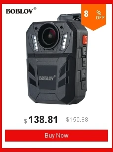BOBLOV WN9 HD 1296P NT96650 IR камера ночного видения для камеры безопасности Карманный полицейский видеорегистратор и ремень
