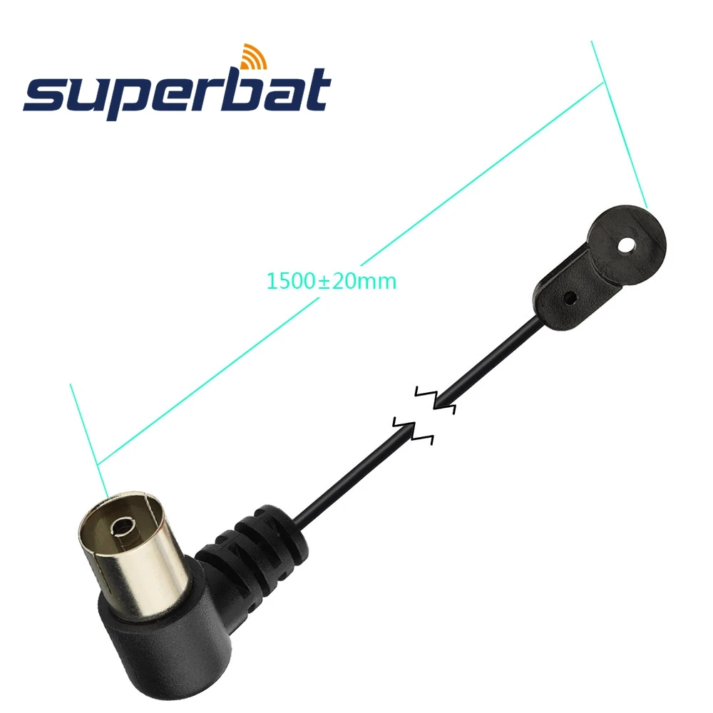 Superbat FM дипольная комнатная антенна 75 Ом контактный разъем pal черный нажимной Женский Разъем для ресивер для домашнего кинотеатра HiFi Радио стерео