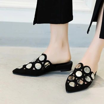 

QPLYXCO Sandalias Mujer Sapato Embroider fasion Big Size Spring Summer Style Women Shoes Casual Home Beach Sandals Slippers 3295