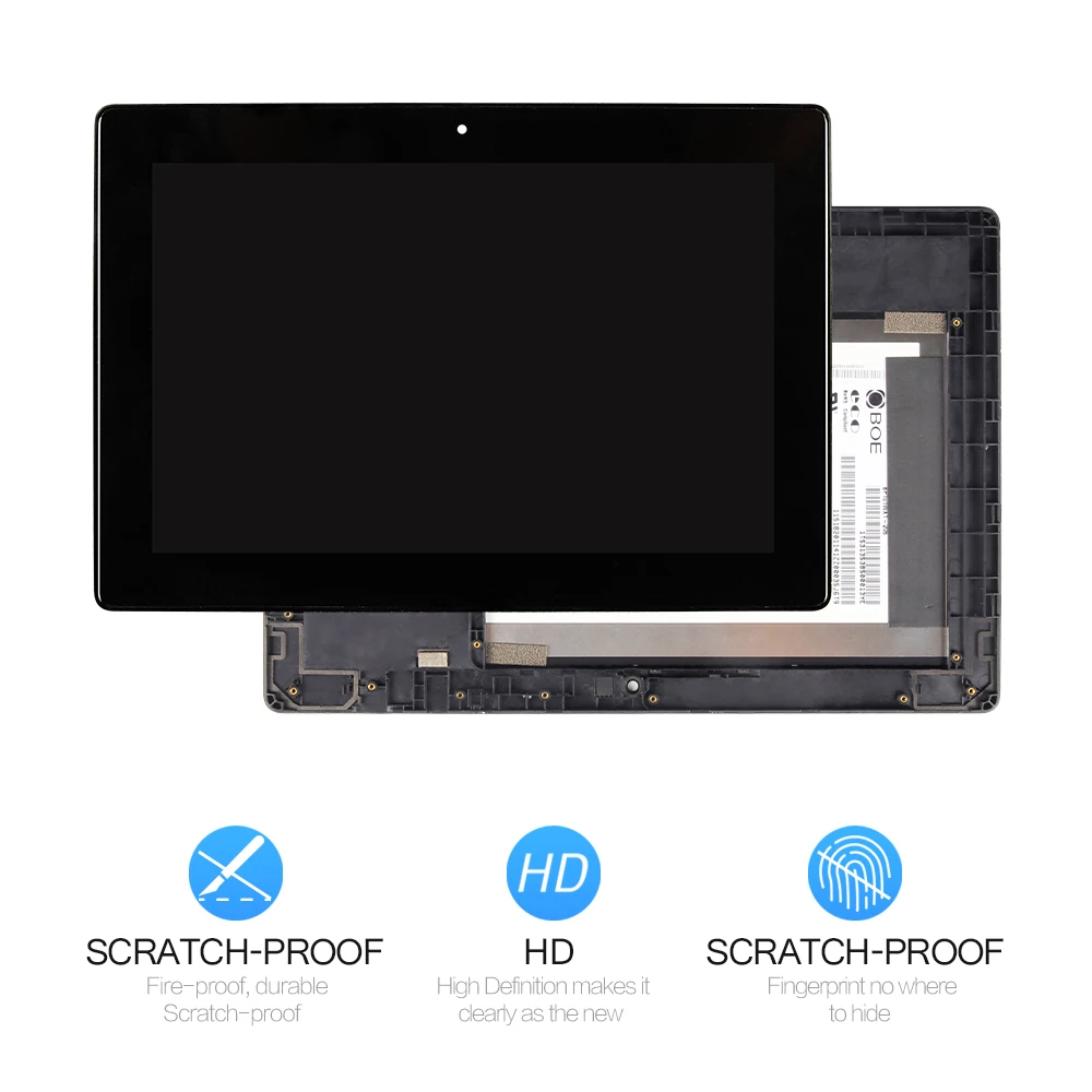 ЖК-дисплей для lenovo IdeaTab S6000, S6000-H, матрица, сенсорный экран, дигитайзер, датчик, ЖК-дисплей, планшетный ПК, запчасти в сборе с рамкой 10,1"