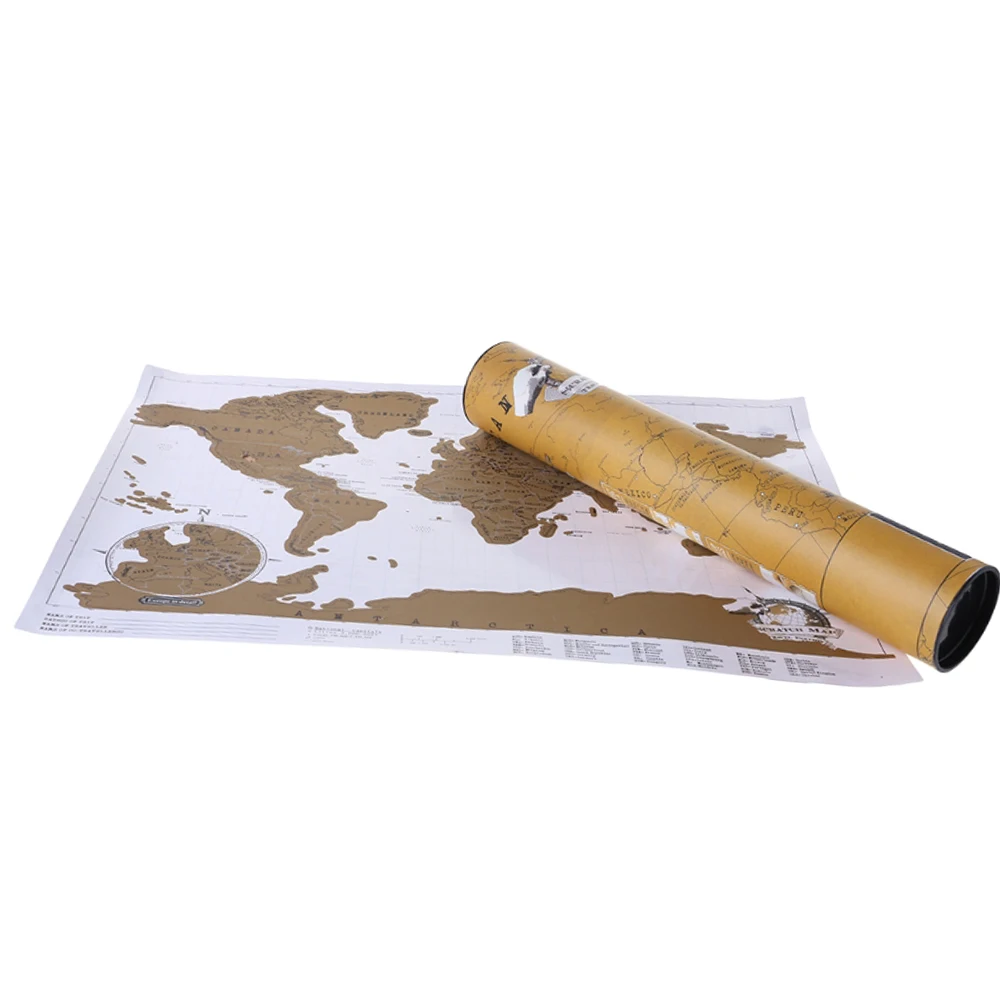 Creative World Map Scratch Picture DIY World Map Poster Scratching