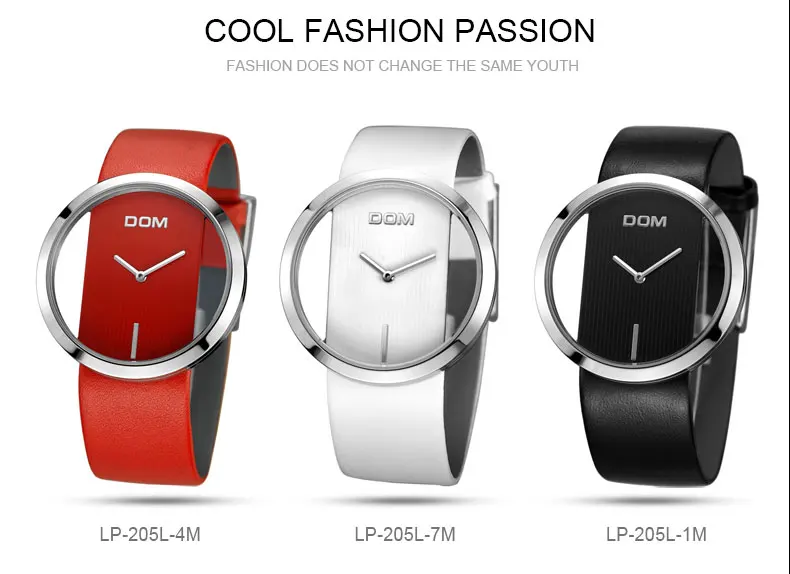 Feminino de Luxo Pulseira de Couro Esportivo e Casual para Senhoras e Mulheres Relógio de 30mm de Quartzo Relógio Moderno Impermeável Genuíno Elegantes Dom 13 de 30mm de quartzo, impermeável, pulseira de