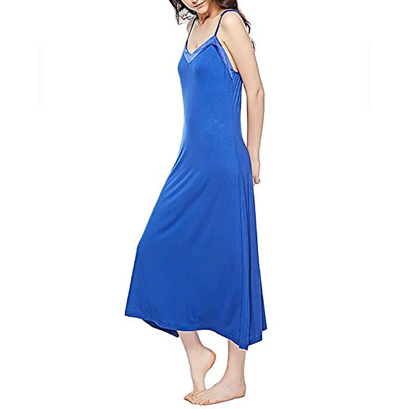 Сексуальная Удобная Пижама без рукавов 2019 женская ночная рубашка с v-образным вырезом сексуальное ночное платье