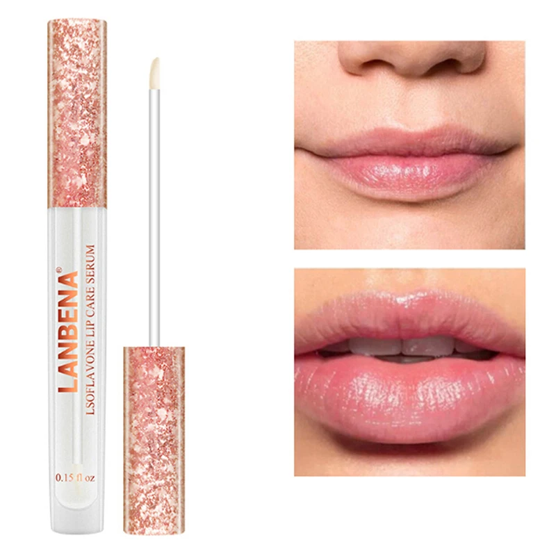 

Beauty Lsoflavone Lip Care Serum Lip Plumper Increase Lip Elasticity Reduce Fine Lines Repairing Lip Mask Moisturizing Essence
