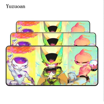 

Yuzuoan Hot Animation Black Large Mouse Pad For Dragon Ball Z Version Speed Gaming mousepad endows Edge Pad mouse pad 90x40 cm